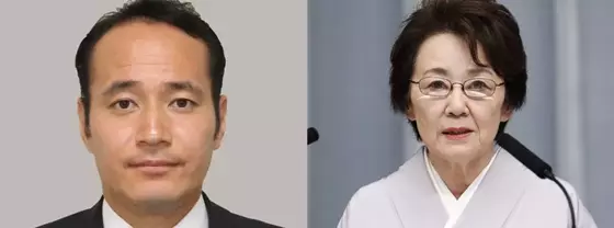 Japanese's congress members Kazuo Yana and Eriko Yamatani.