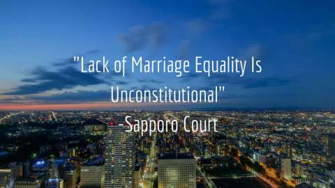 Sapporo court favored marriage equality in historic ruling.