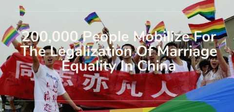 LGBTQ people gathered in China.
