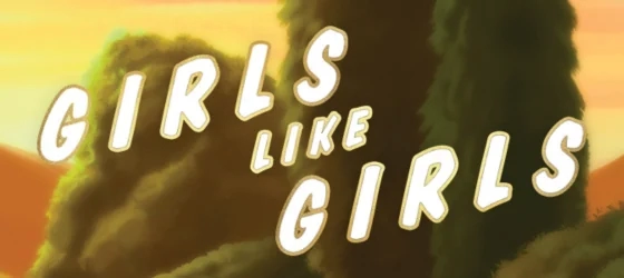 Title of Girls Like Girls audiobook cover.