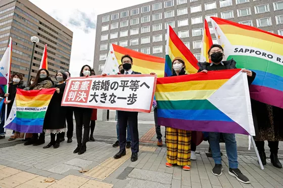 Sapporo court ruled in favor of marriage equality.