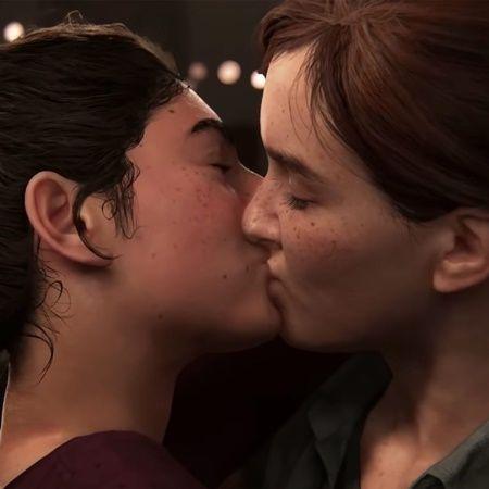 the last of us part 2 ellie dina kiss