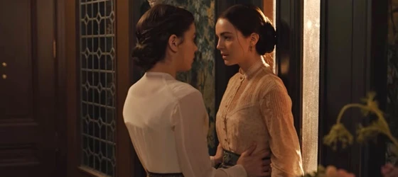 Hailee Steinfeld and Ella Hunt in Dickinson upcoming season.