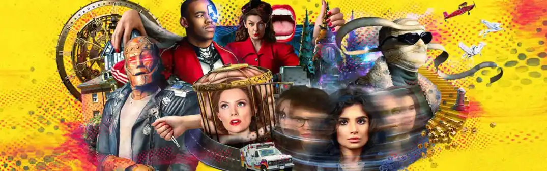 Poster of DC Universe series Doom Patrol season 4 showing all the characters of the show.